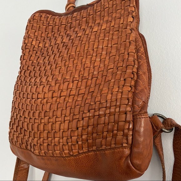 Anthropologie Vilenca Holland Cognac Leather Backpack - Picture 2 of 7